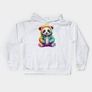 Rainbow Baby Panda Kids Hoodie